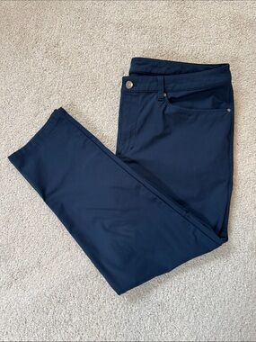 lululemon 36x27 ABC Pants Slim Warpstreme Iron Blue